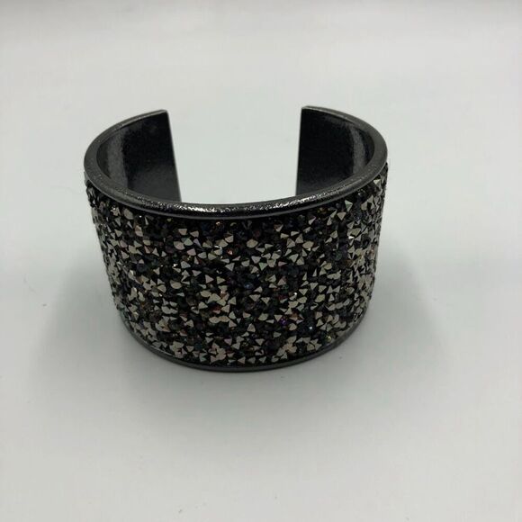 Sparkly Glittery Womens Cuff Slip On Statement Bracelet Fashion Costume Jewelry - Picture 6 of 9